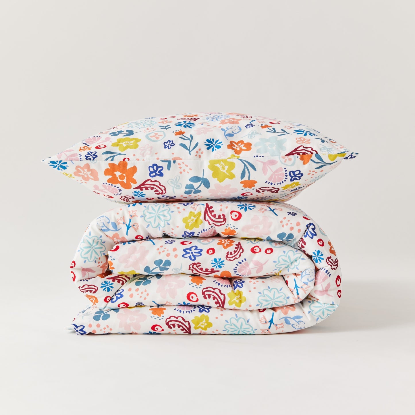 Floral Organic Cotton Duvet Cover & Pillowcase