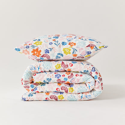 Floral Organic Cotton Duvet Cover & Pillowcase