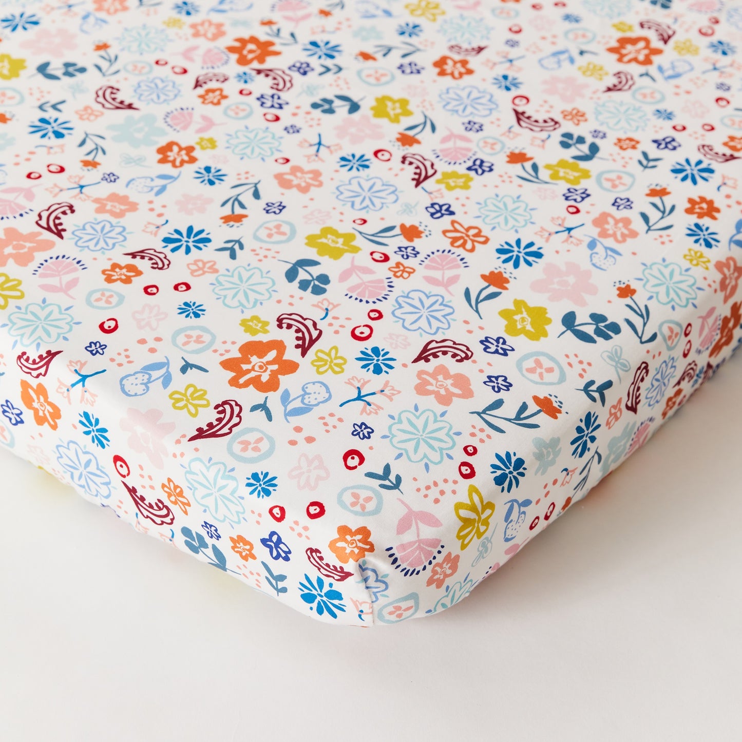 Floral Organic Cotton Fitted Sheet