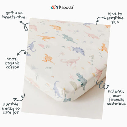 Dino Organic Cotton Fitted Sheet