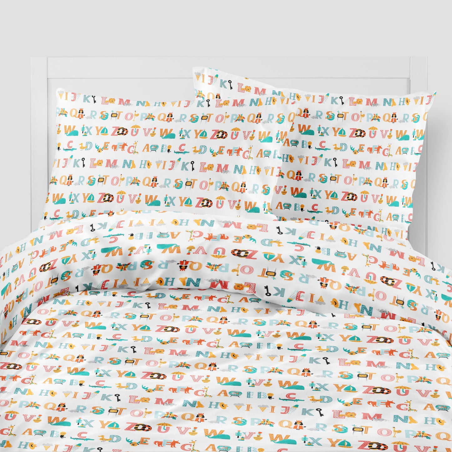 Alphabet Organic Cotton Duvet Cover & Pillowcase