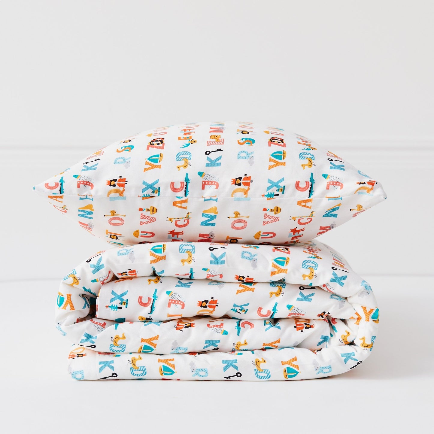 Alphabet Organic Cotton Duvet Cover & Pillowcase