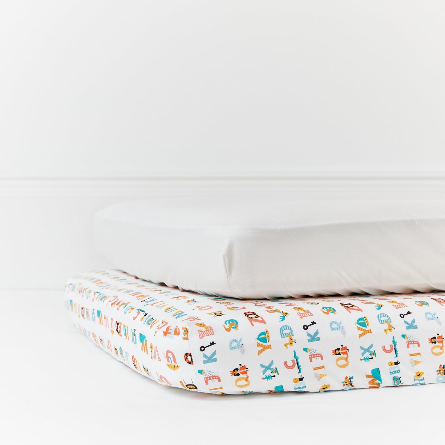 Alphabet Organic Cotton Fitted Sheet