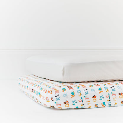 Alphabet Organic Cotton Fitted Sheet