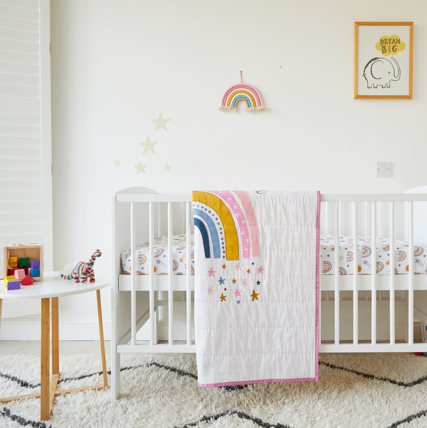 Rainbow Organic Cotton Fitted Sheet