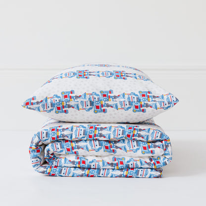 Robot Organic Cotton Duvet Cover & Pillowcase